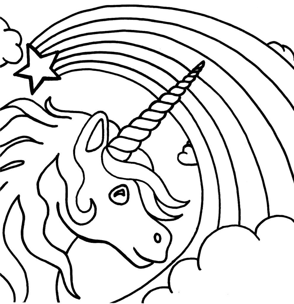 Coloring Pages Kids Coloring Page: Free Printable Unicorn Coloring - Free Printable Coloring Pages For Kids