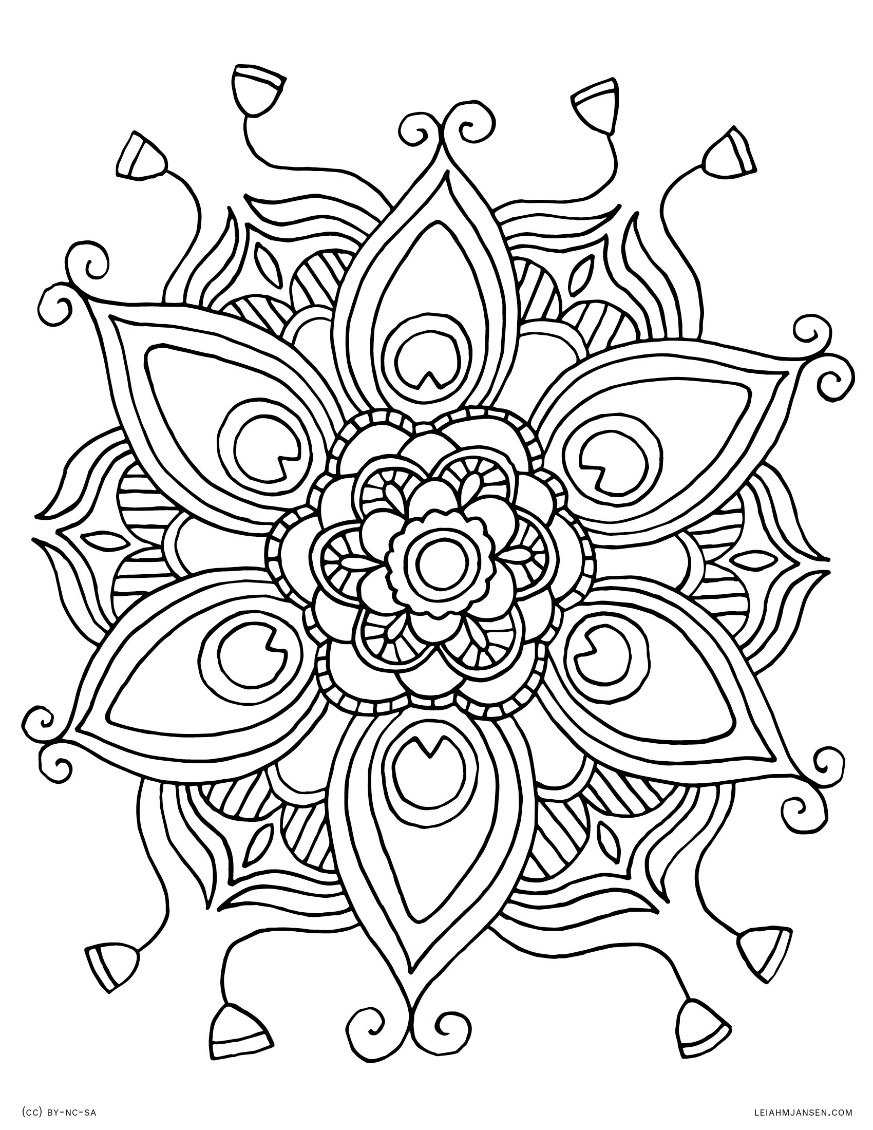 Coloring Pages - Mandala Coloring Free Printable