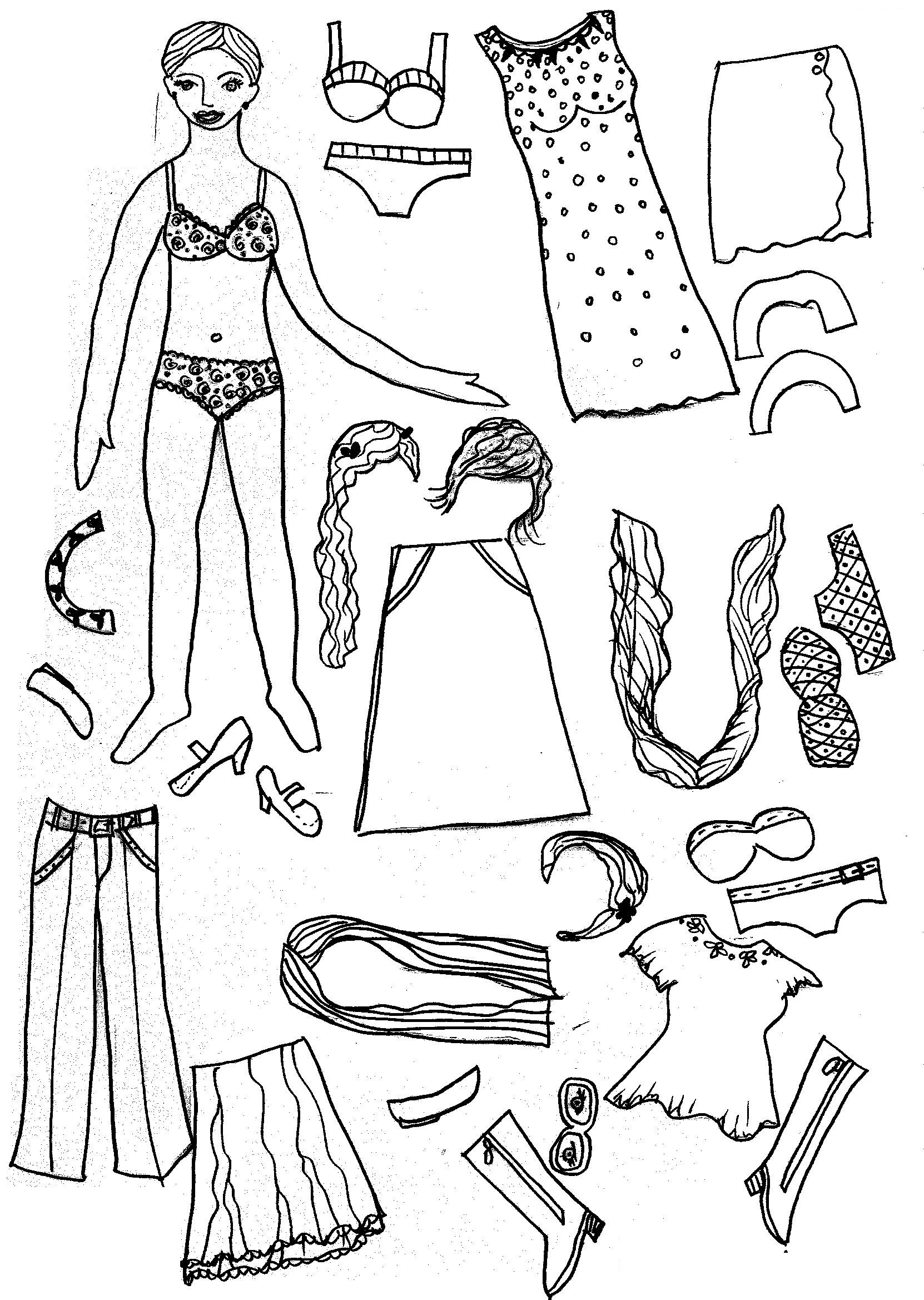 Coloring Pages : Paper Dollloring Pages Printableloringmem Realistic - Free Printable Paper Doll Coloring Pages