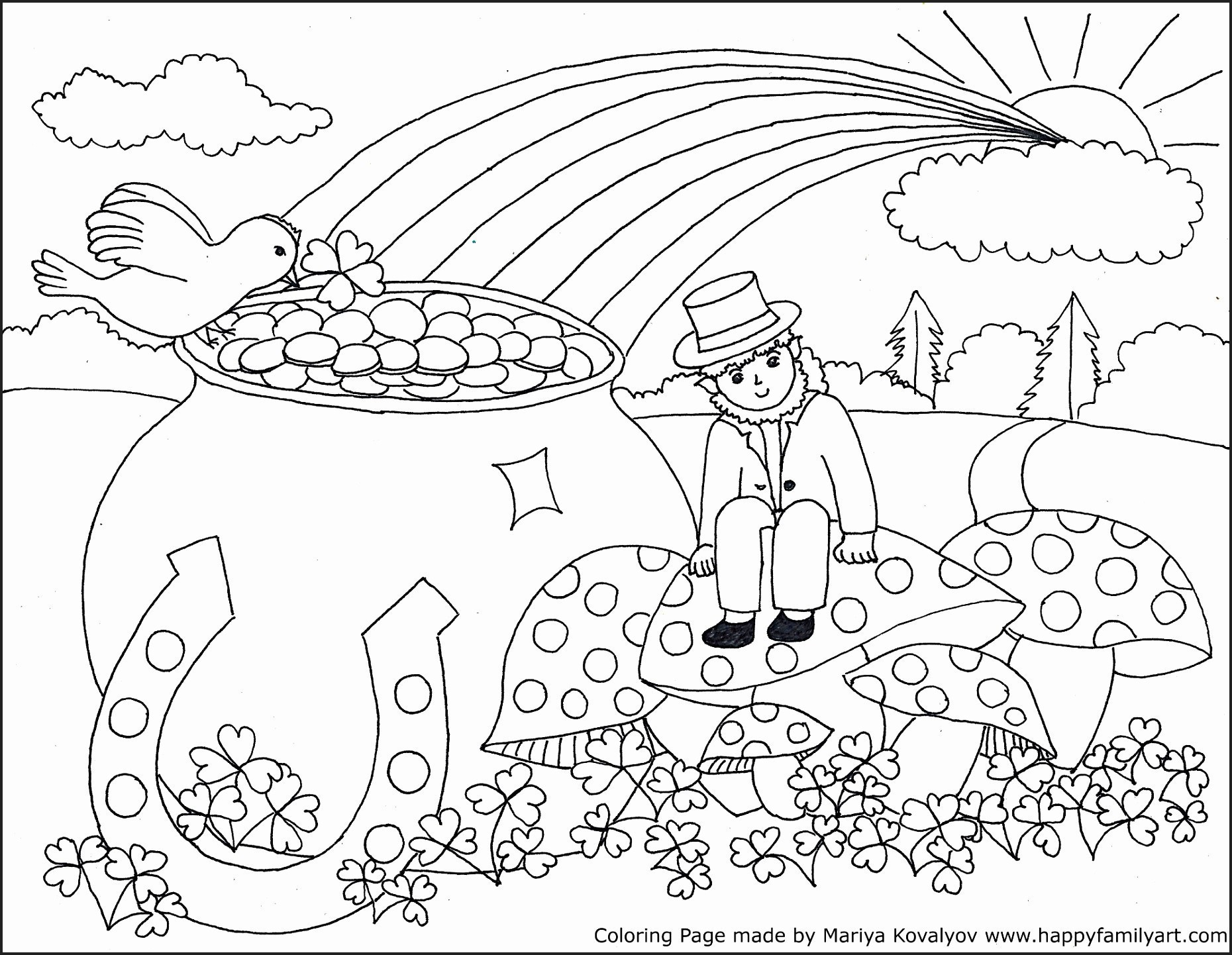 Coloring Pages : St Patricks Dayng Pages For Kids With Medquit Free - Free Printable St Patrick Day Coloring Pages