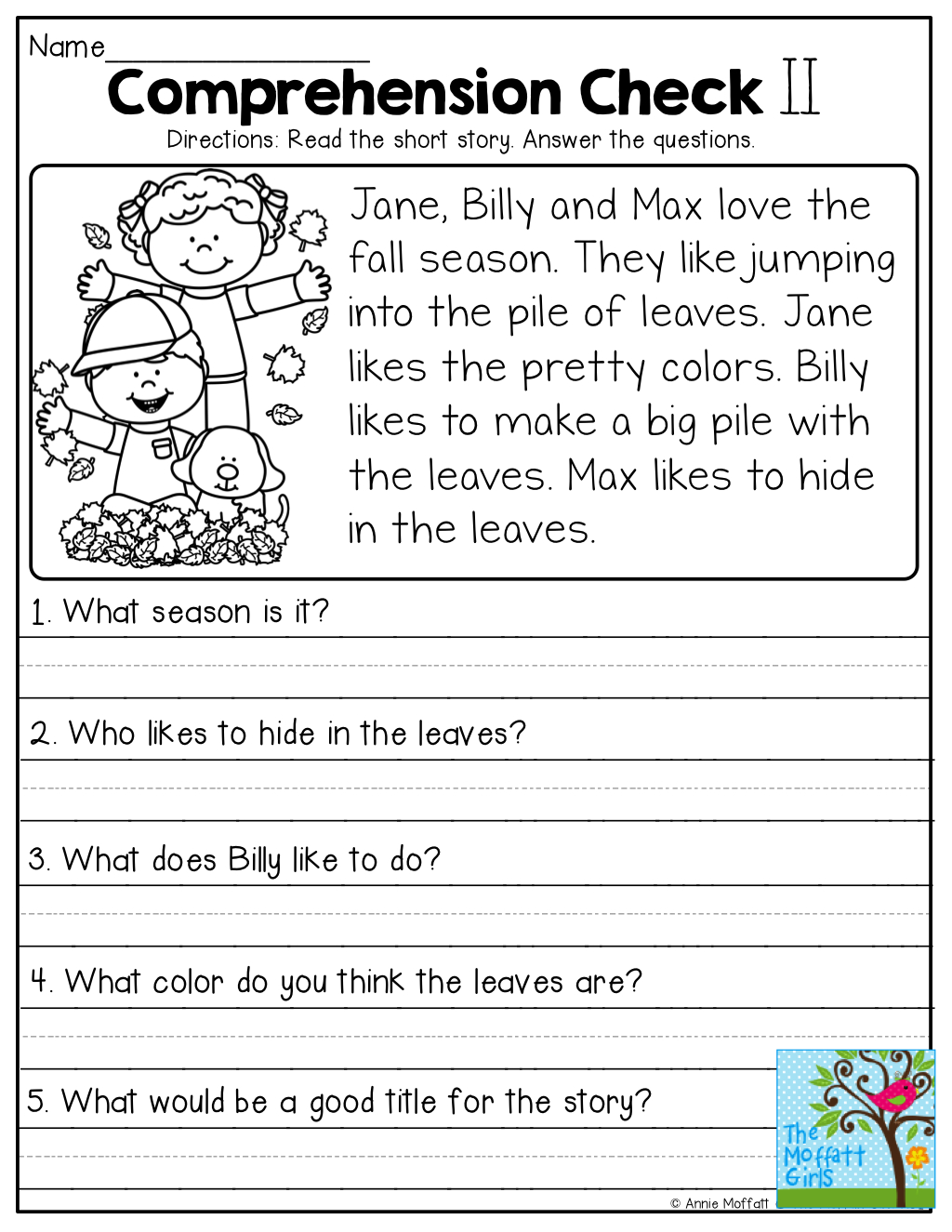 Comprehension Checks And So Many More Useful Printables! | Teaching - Free Printable Short Stories For Grade 3