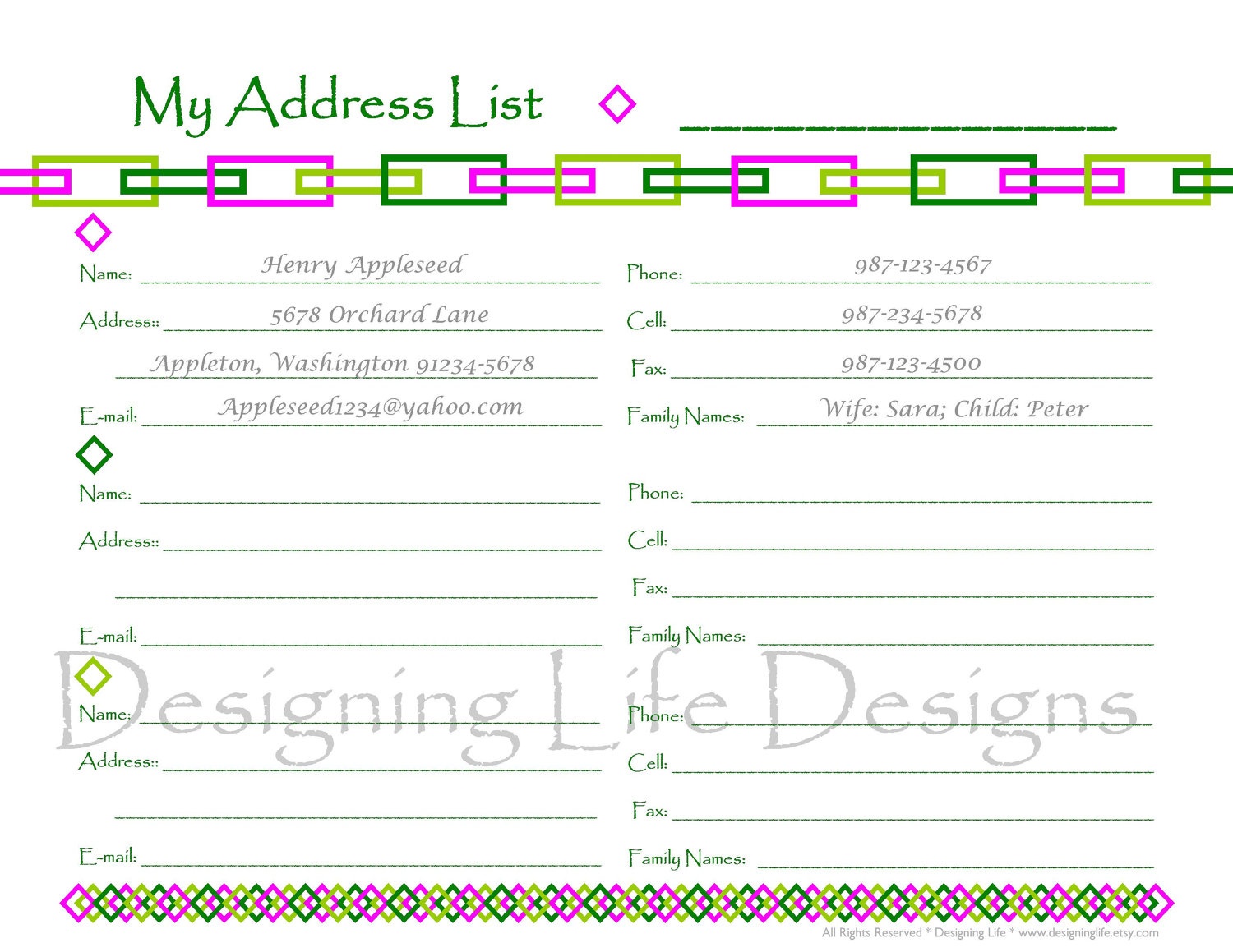 Contact Book Template - Resumepages.gq - Free Printable Address Book Pages