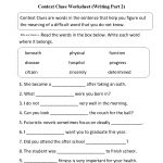 Context Clues Worksheet Writing Part 2 Intermediate | Great English   Free Printable 7Th Grade Vocabulary Worksheets