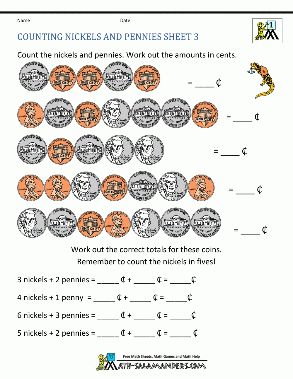 Counting Money Worksheets 1St Grade - Free Printable Money Worksheets For 1St Grade