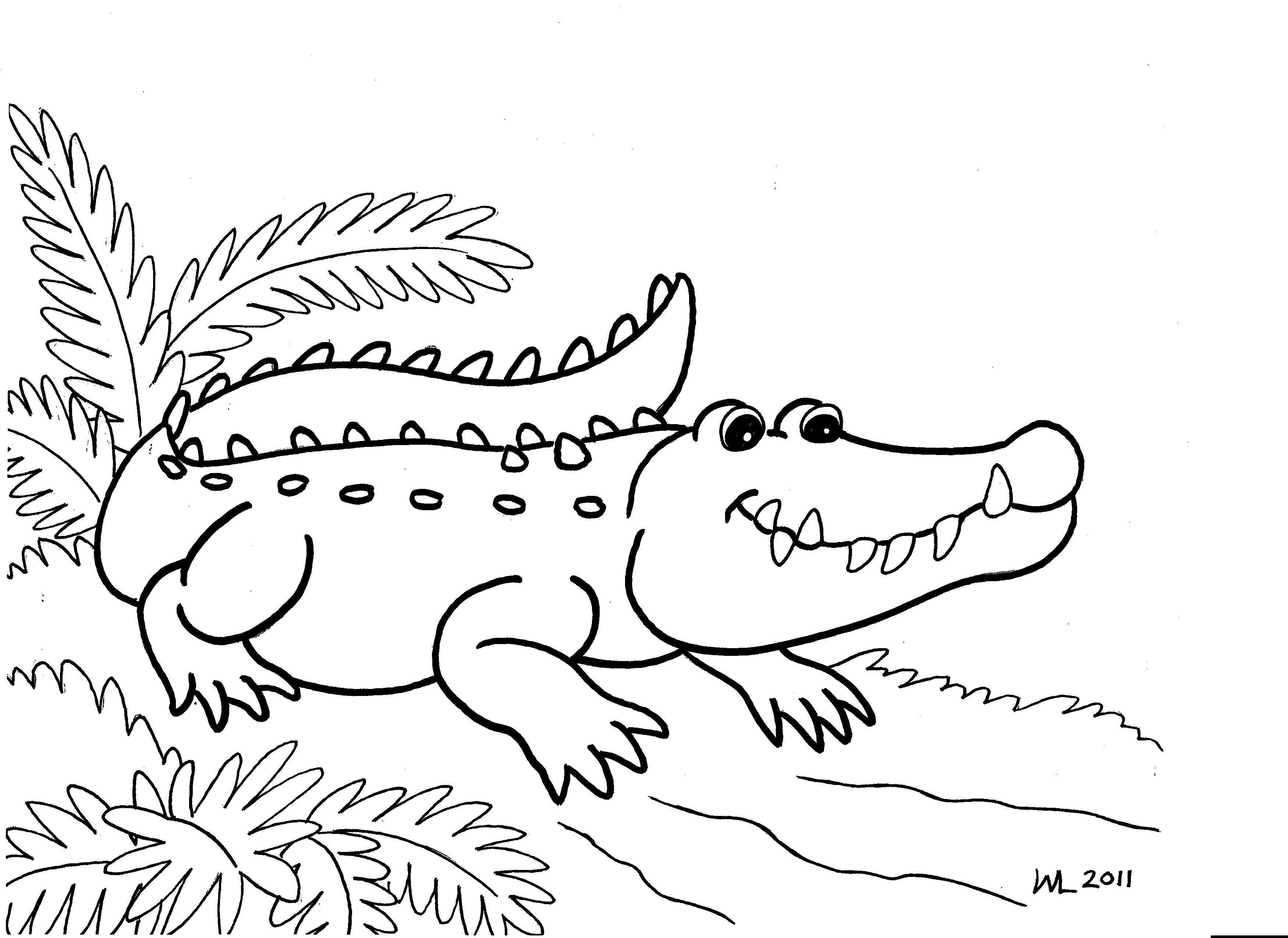 Crocodile Coloring Pages - Croc Coloring Pages At Getdrawings Com - Free Printable Pictures Of Crocodiles