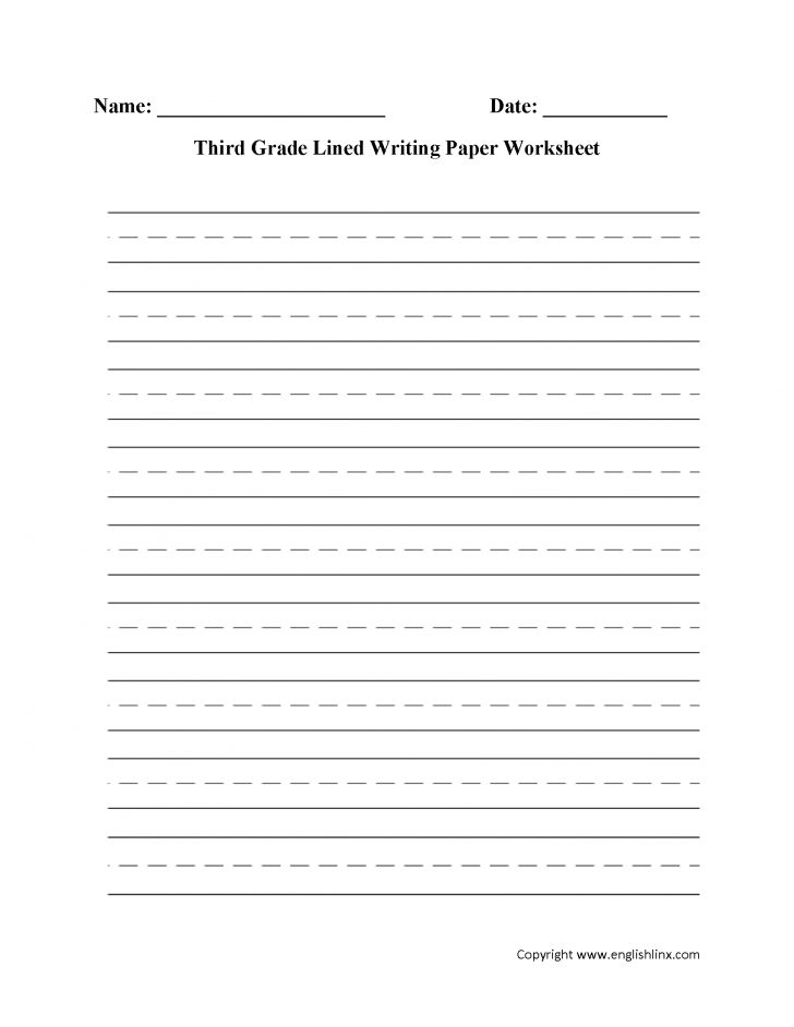 Elementary Lined Paper Printable Free