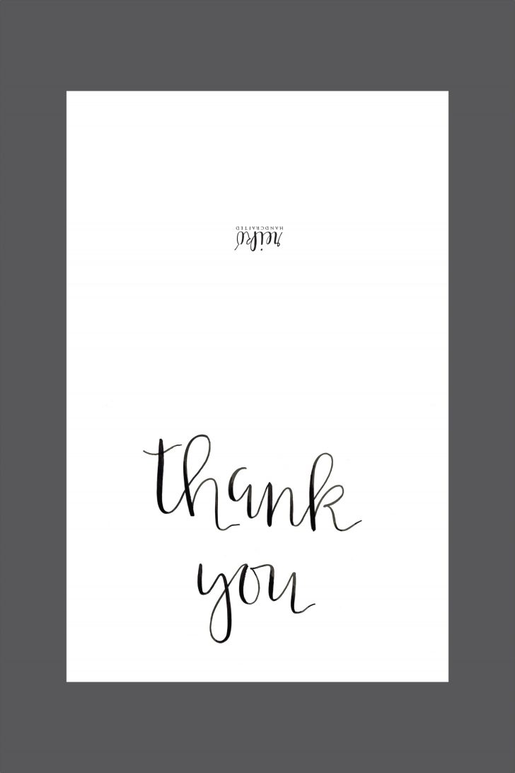 Free Printable Thank You Cards Black And White