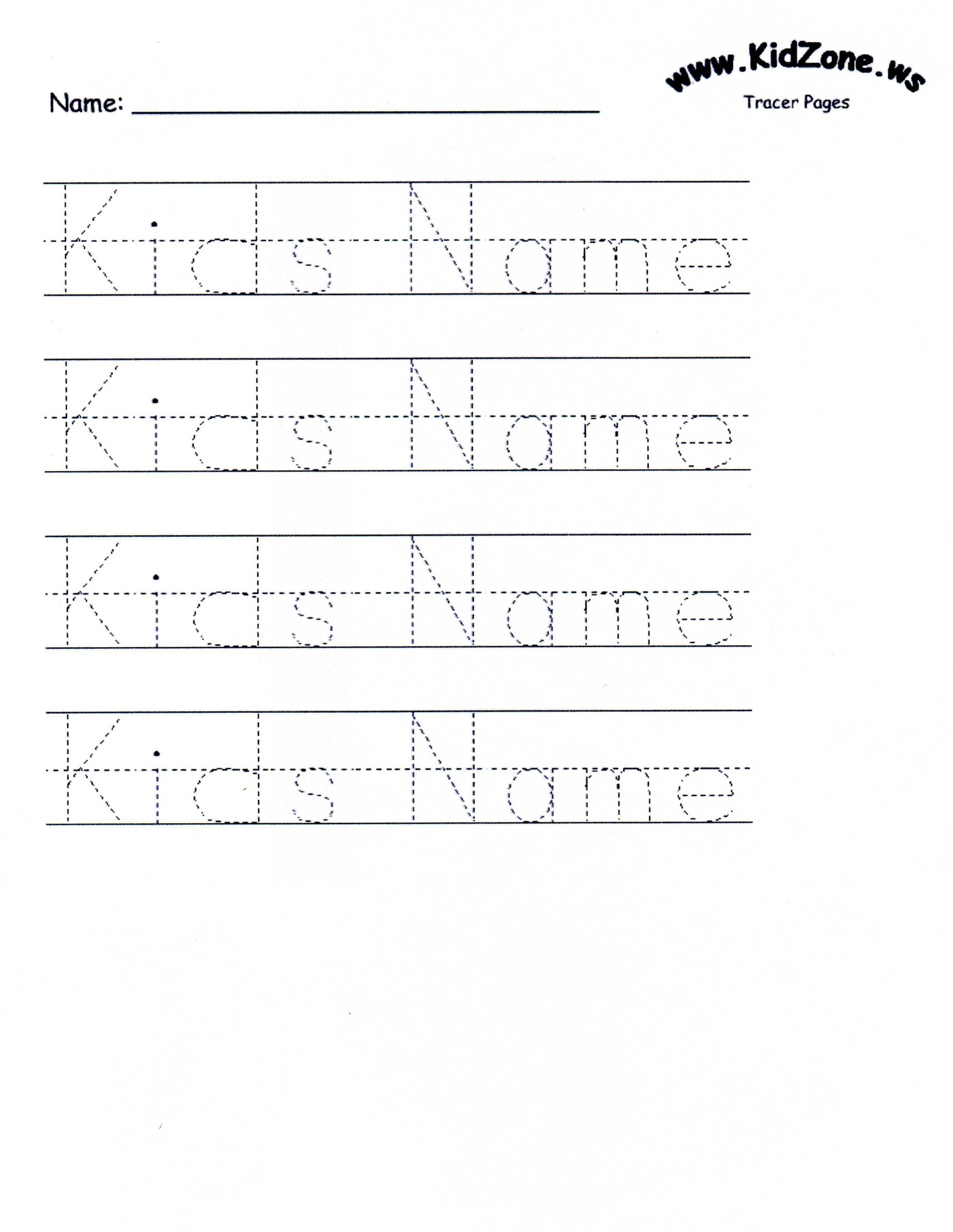 Customizable Printable Letter Pages | Teaching Mackenzie And Juliana - Free Printable Name Tracing Worksheets For Preschoolers