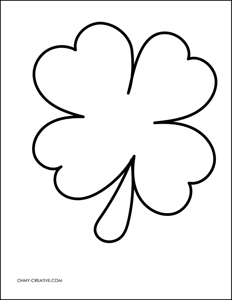 Cut And Paste Shamrock Template Or Coloring Page | Holidays | St - Shamrock Template Free Printable