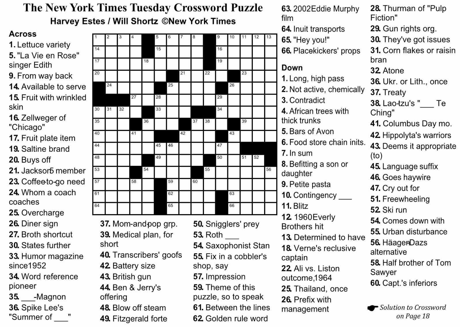 Free Daily Printable Crosswords Free Printable A To Z