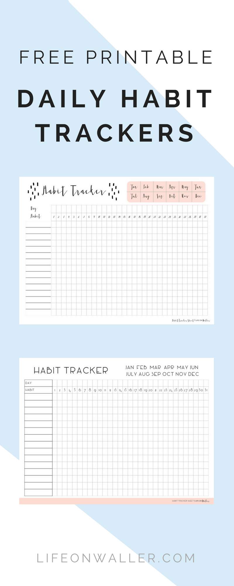 Daily Habit Tracker Free Printables | Best Of Cassiescroggins - Habit Tracker Free Printable