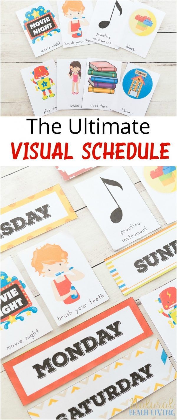 Daily Visual Schedule For Kids Free Printable | Kids Crafts And - Free Printable Schedule Cards For Preschool