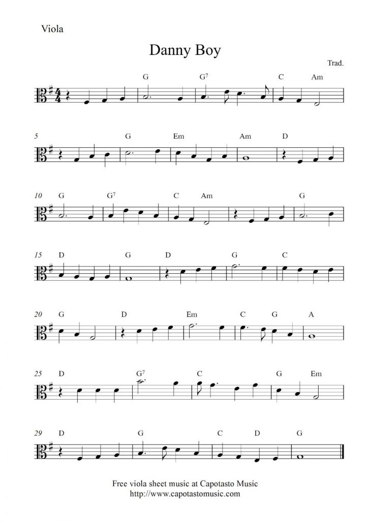 Viola Sheet Music Free Printable