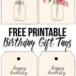 Darling (And Free) Printable Birthday Tags With Beautiful Florals   Free Printable Birthday Tags