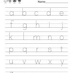 Dash Trace Handwriting Worksheet   Free Kindergarten English   Free Printable Writing Worksheets
