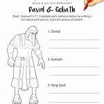 David And Goliath Worksheet & Coloring Page | Noah Ark Ideas | Bible   Free Printable Bible Stories For Youth