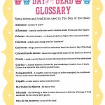 Day Of The Dead Glossary. Dia De Los Muertos Terms + Traditions!   Free Printable Day Of The Dead Worksheets
