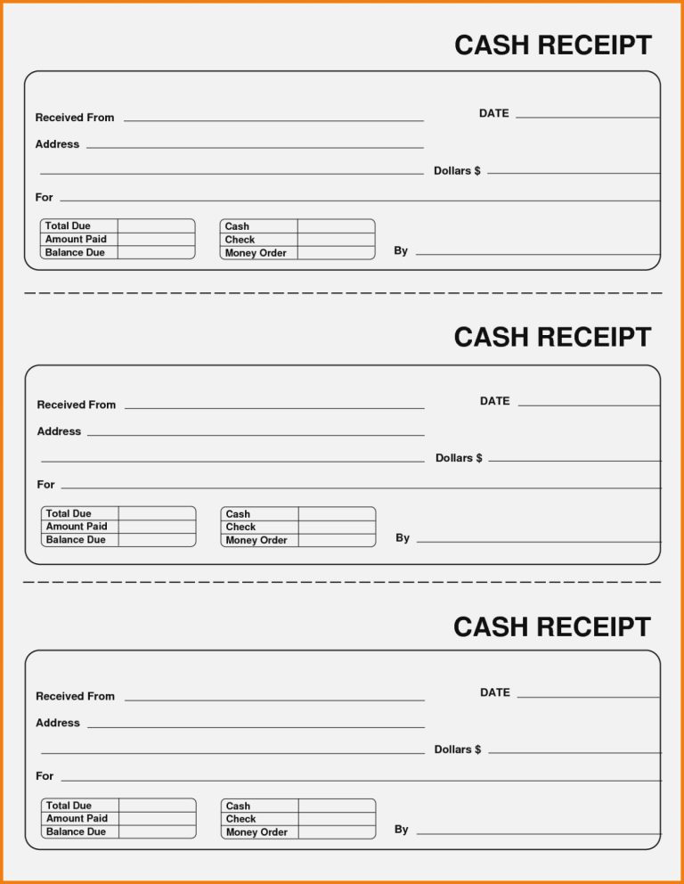 Receipts Of Policy And Rates Template Daycare