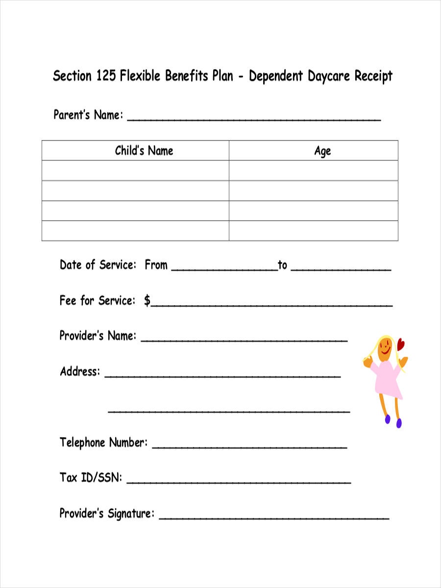 Daycare Receipt - Tutlin.psstech.co - Free Printable Daycare Receipts