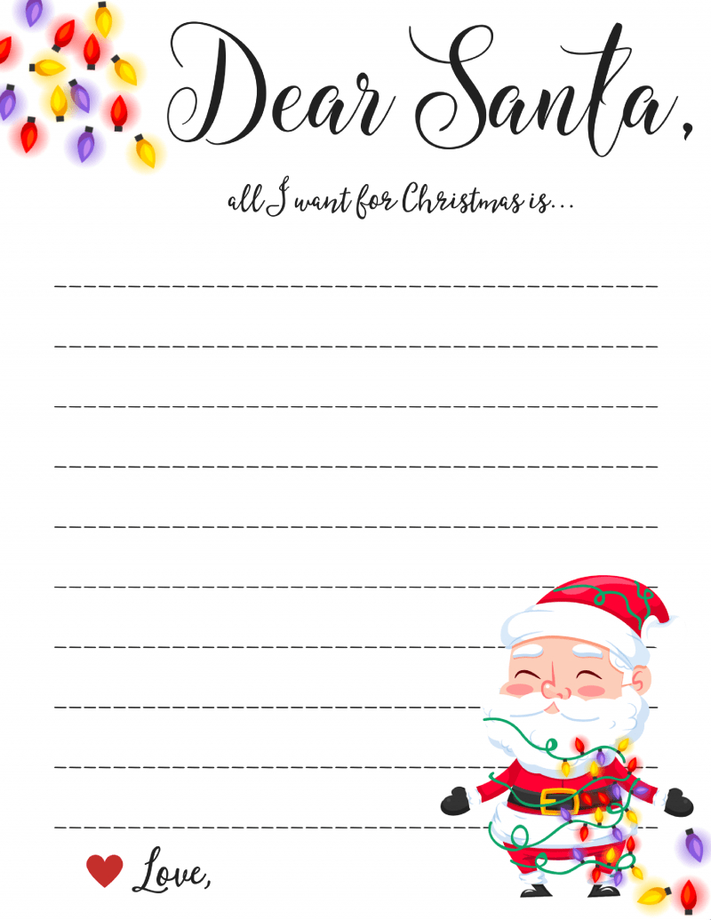 Dear Santa Letter: Free Printable Downloads - - Free Printable Christmas Letters From Santa