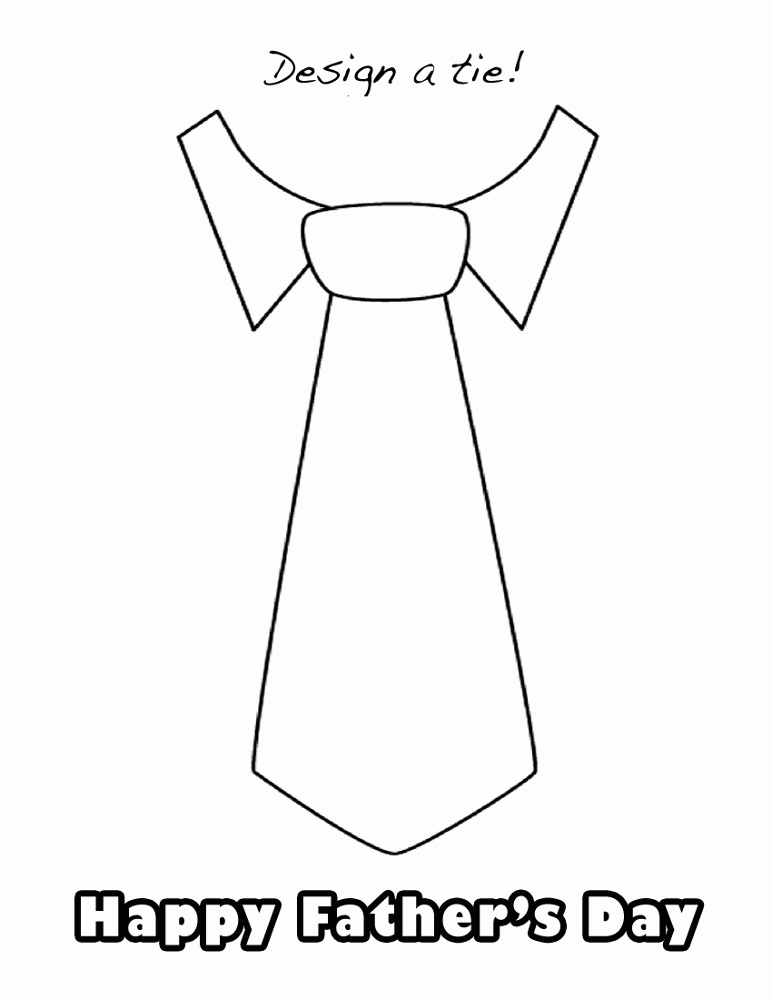 Design A Tie - Free Printable Coloring Pages | Dads | Free Printable - Free Printable Tie Template