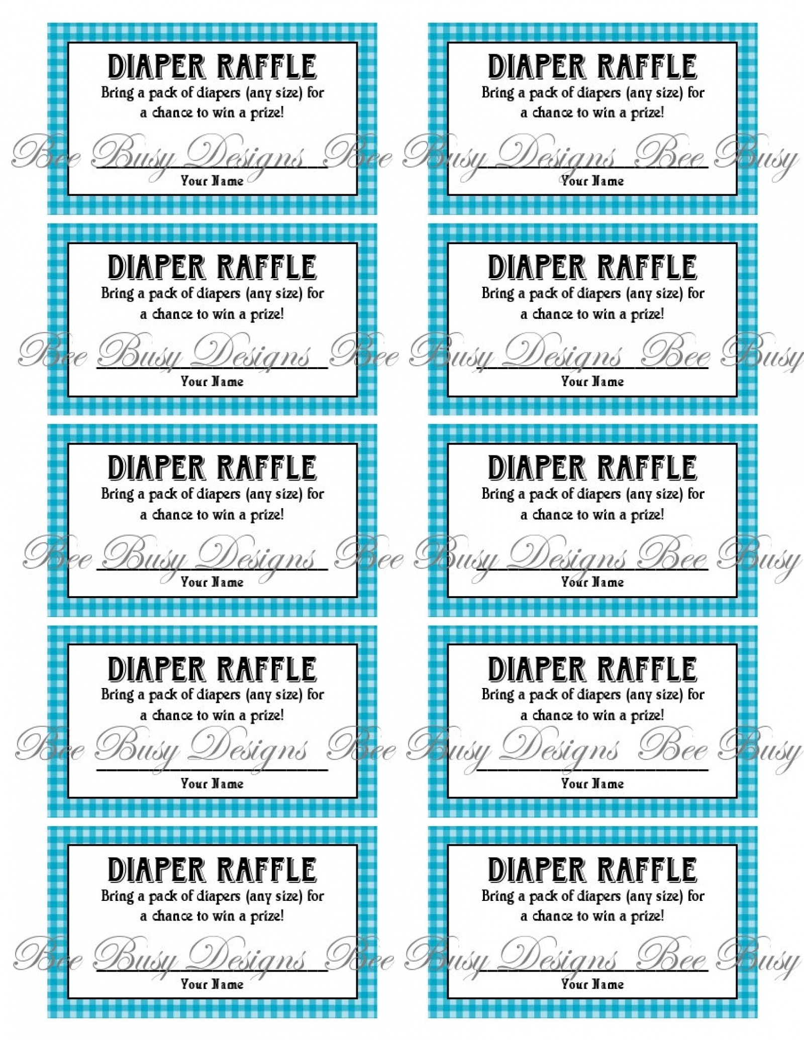 Diaper Raffle Tickets Printable - Tutlin.psstech.co - Free Printable Diaper Raffle Ticket Template