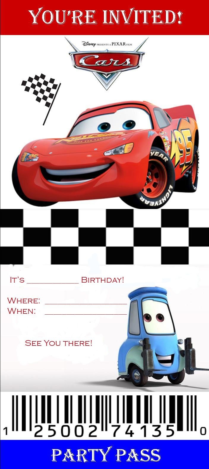 Disney Cars Birthday Invitations Templates | Kaiden&amp;#039;s Bday | Cars - Free Printable Disney Cars Birthday Party Invitations
