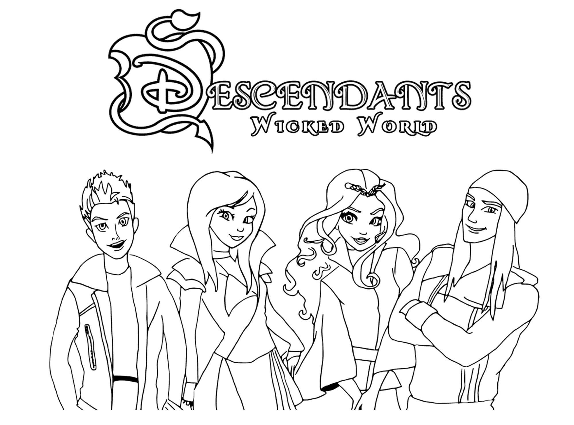 Free Printable Descendants Coloring Pages Free Printable A To Z