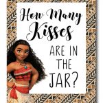 Disney Moana Free Printable Hershey Kiss Stickers, Treat Bag Toppers   How Many Kisses Game Free Printable