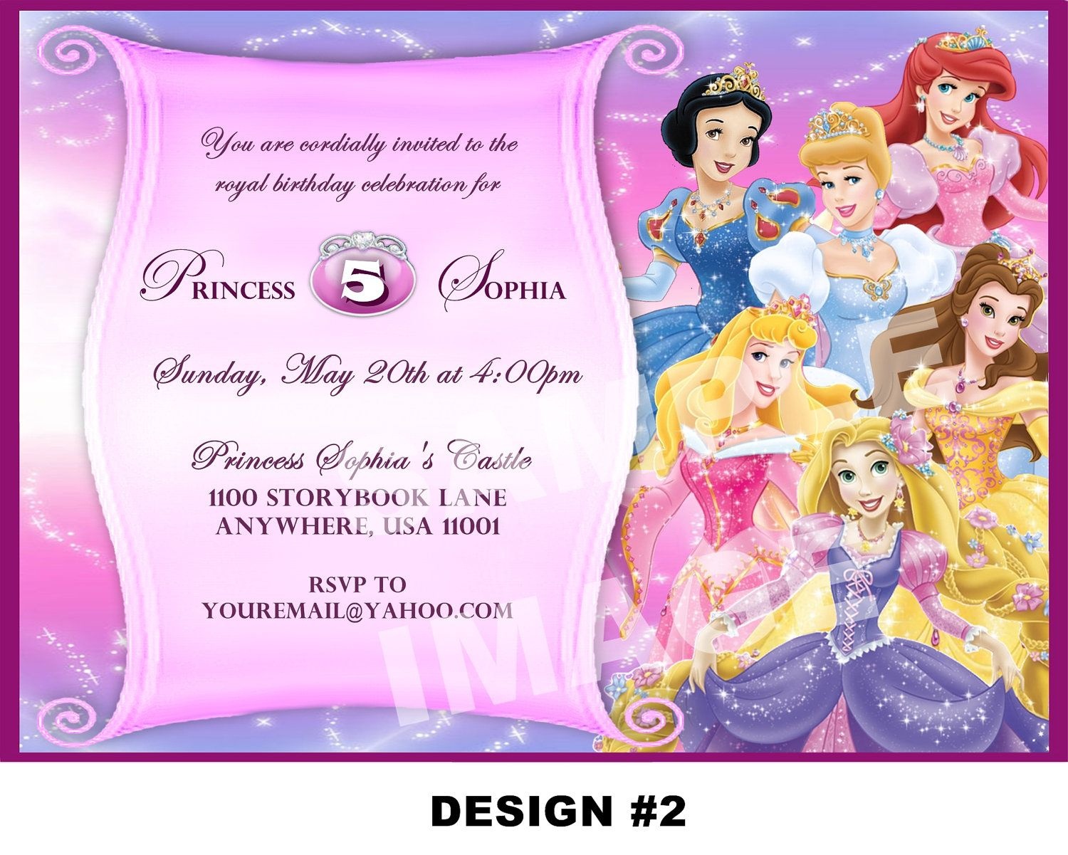 Disney Princess Birthday Invitation Card Maker Free | Baby Shower - Free Printable Personalized Birthday Invitation Cards