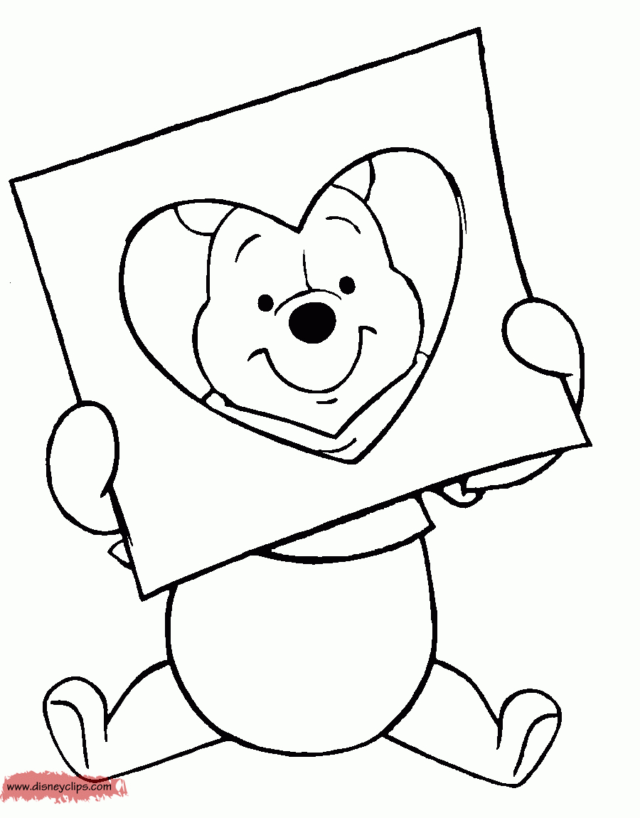 Disney Valentine&amp;#039;s Day Coloring Pages | Disneyclips - Free Printable Disney Valentine Coloring Pages