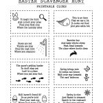 Diy Easter Scavenger Hunt Clues + Free Printable | Easter | Easter   Free Printable Scavenger Hunt For Kids