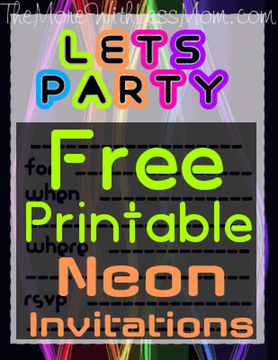 Diy Glow Party Teen Birthday – Free Printable Neon Invitations - Free Printable Glow In The Dark Birthday Party Invitations