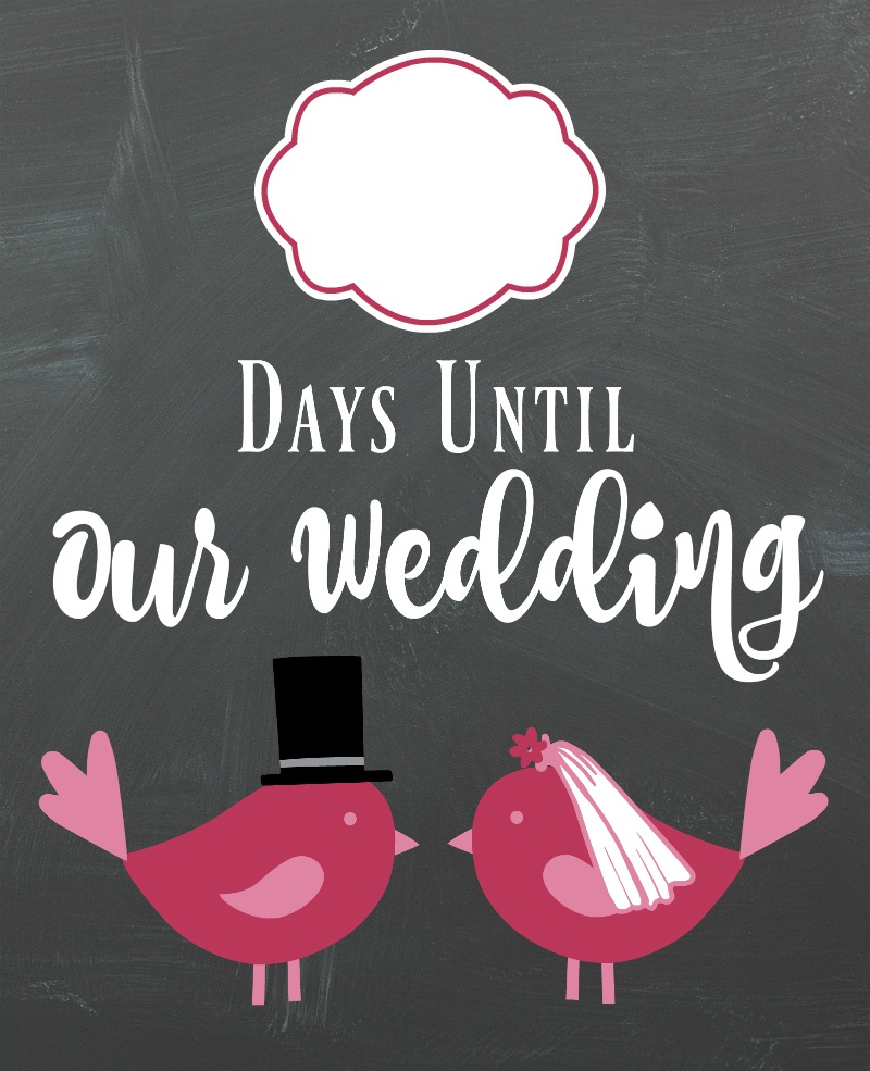 Diy Lovebirds Wedding Countdown Sign | A Bride On A Budget ...