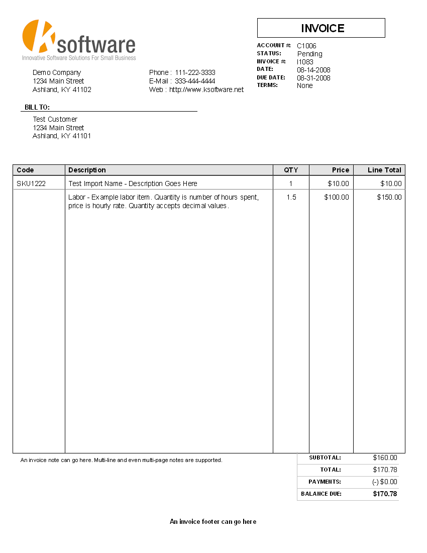 Doc How Write Bill For Services Rendered Free Example Invoice Excel - Invoice Templates Printable Free Word Doc