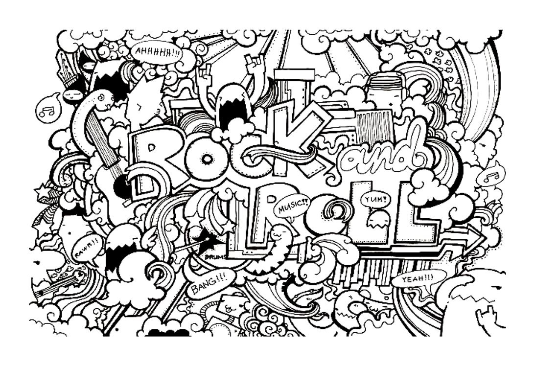 Doodle Art Free To Color For Kids - Doodle Art Kids Coloring Pages - Free Printable Doodle Art Coloring Pages