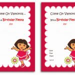 Dora | Feliz Cumpleanos From Dora The Explorer! Pack Your Kids   Dora Birthday Cards Free Printable