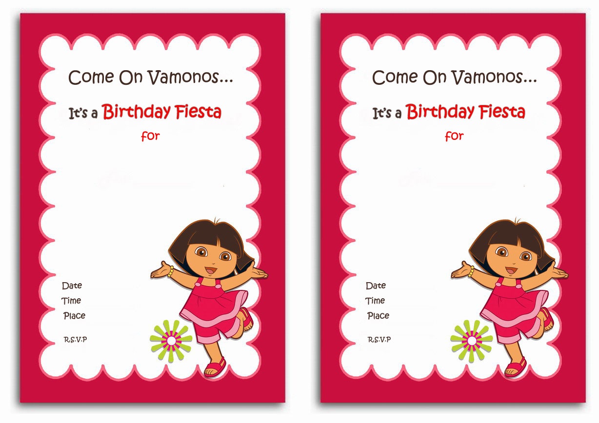 Dora | Feliz Cumpleanos From Dora The Explorer! Pack Your Kids - Dora Birthday Cards Free Printable