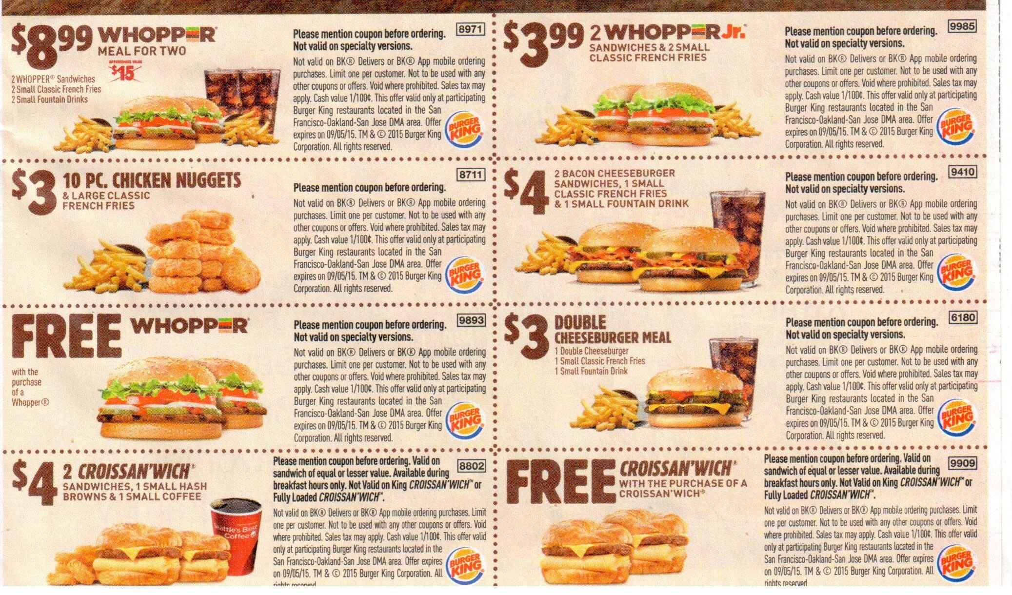 Burger King Free Coupons Printable Free Printable A To Z