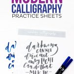 Download These 3 Free Printable Modern Calligraphy Practice Sheets   Calligraphy Practice Sheets Printable Free
