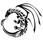 Dragon Stencil | Stencils | Tribal Dragon Tattoos, Tribal Tattoos   Free Printable Dragon Stencils