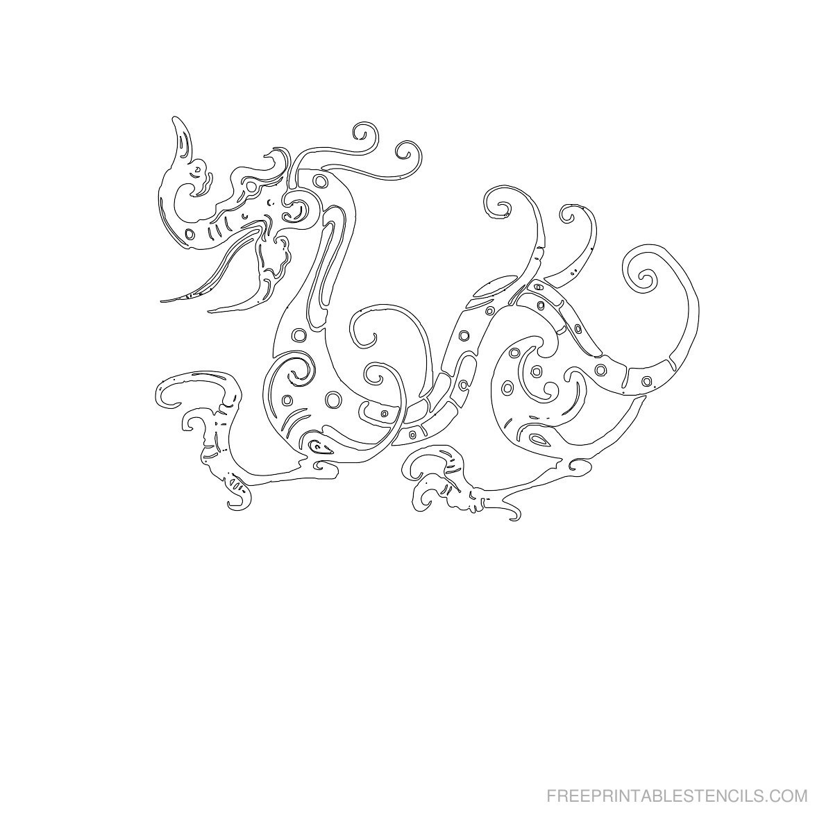Dragon Stencils Printable Pictures | Free Printable Stencils - Free Printable Dragon Stencils