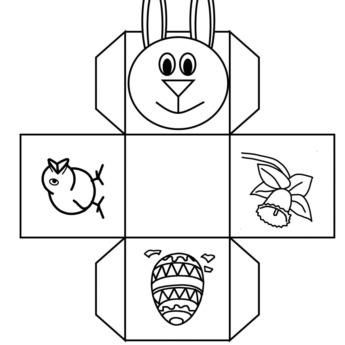 Easter Bunny Basket Template Printable – Happy Easter &amp;amp; Thanksgiving - Free Printable Easter Egg Basket Templates