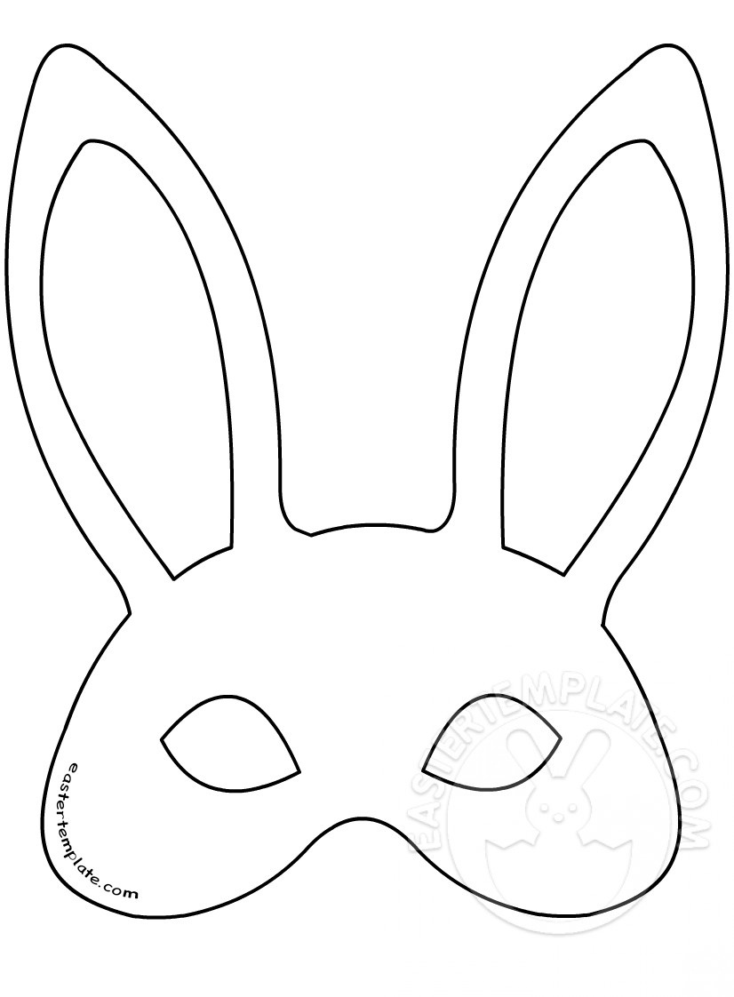 Easter Bunny Mask Template | Easter Template - Free Printable Easter Masks