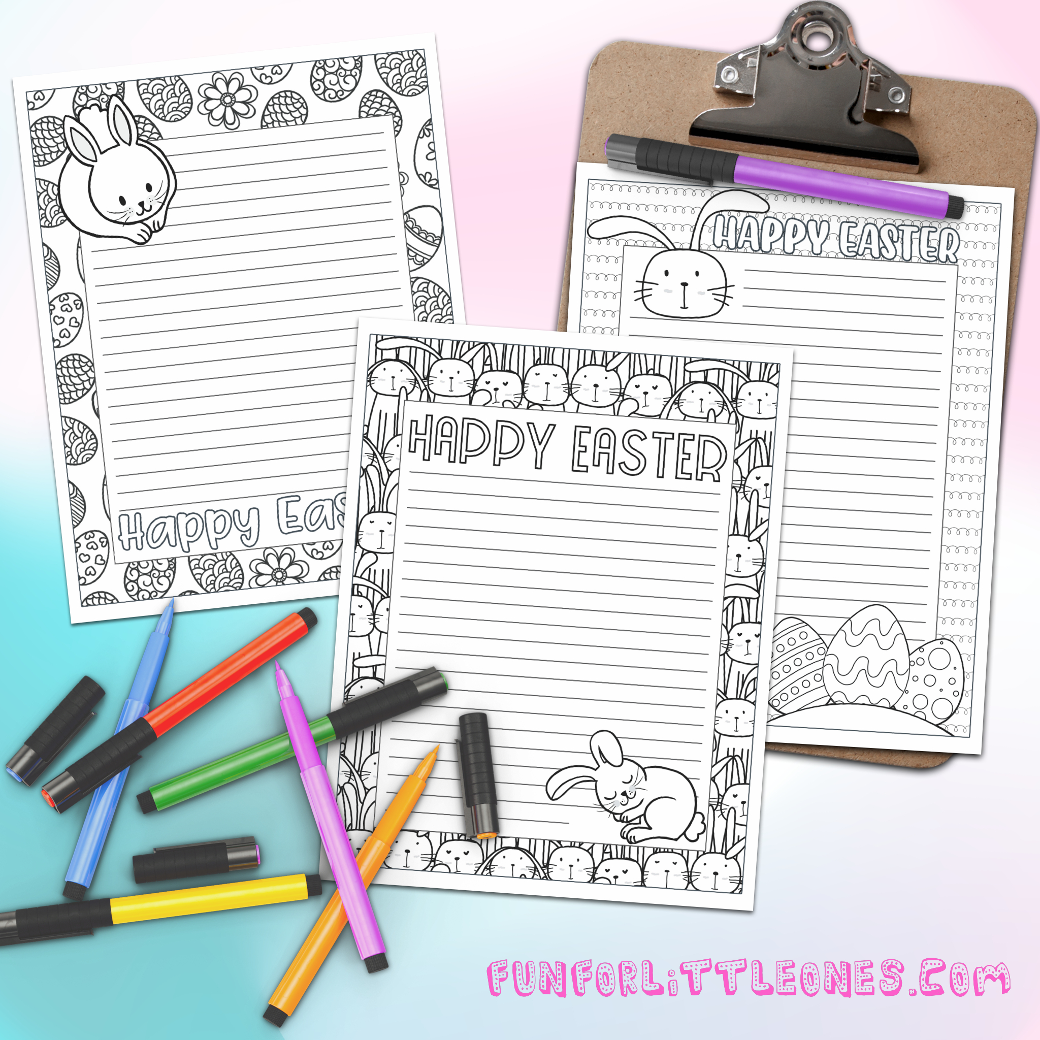 Easter Stationery Set - Coloring Pages (Free Printable) - - Free Printable Easter Stationery
