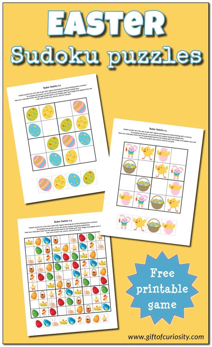 Easter Sudoku {Free Printables} | Easter Crafts | Easter Puzzles - Free Printable Critical Thinking Puzzles