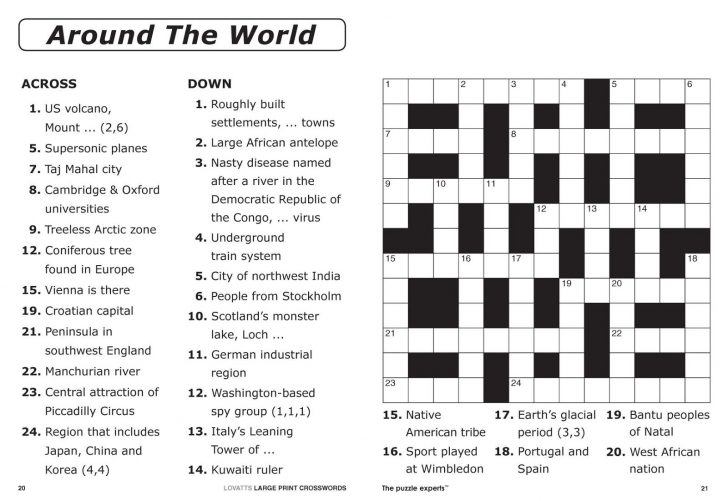 Free Easy Printable Crossword Puzzles For Kids