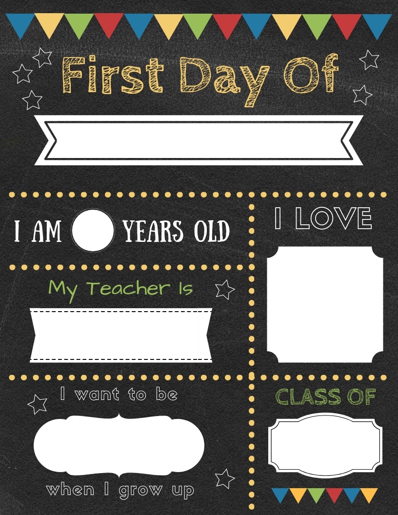 Editable First Day Of School Signs To Edit And Download For Free! - Free Printable First Day Of School Signs 2017