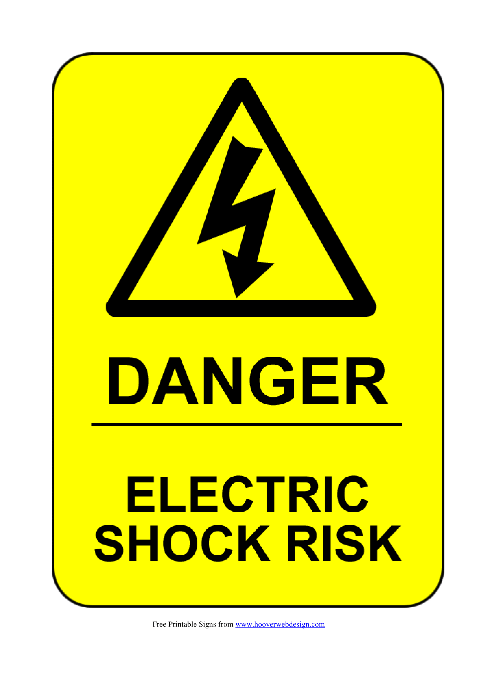 Electrical Safety Signs | Poster Template - Free Printable Health And Safety Signs