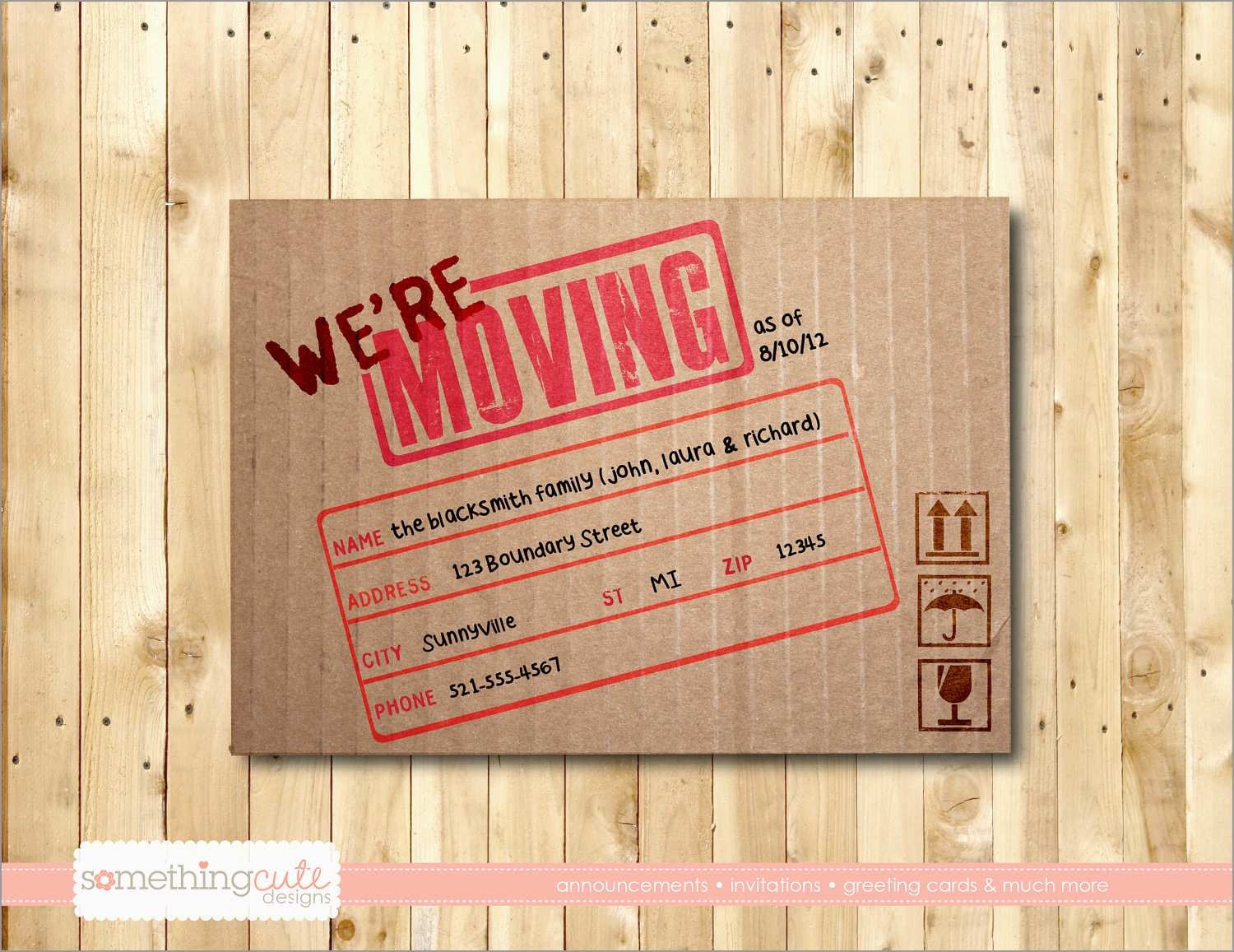 Elegant Free Printable Moving Announcement Templates | Best Of Template - We Are Moving Cards Free Printable